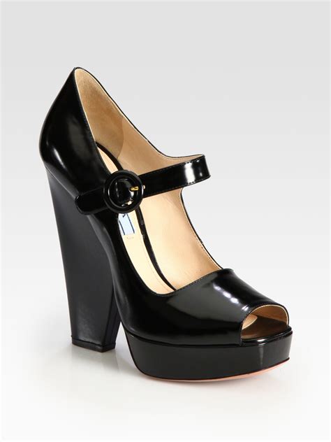 prada heels.|Prada platform heels.